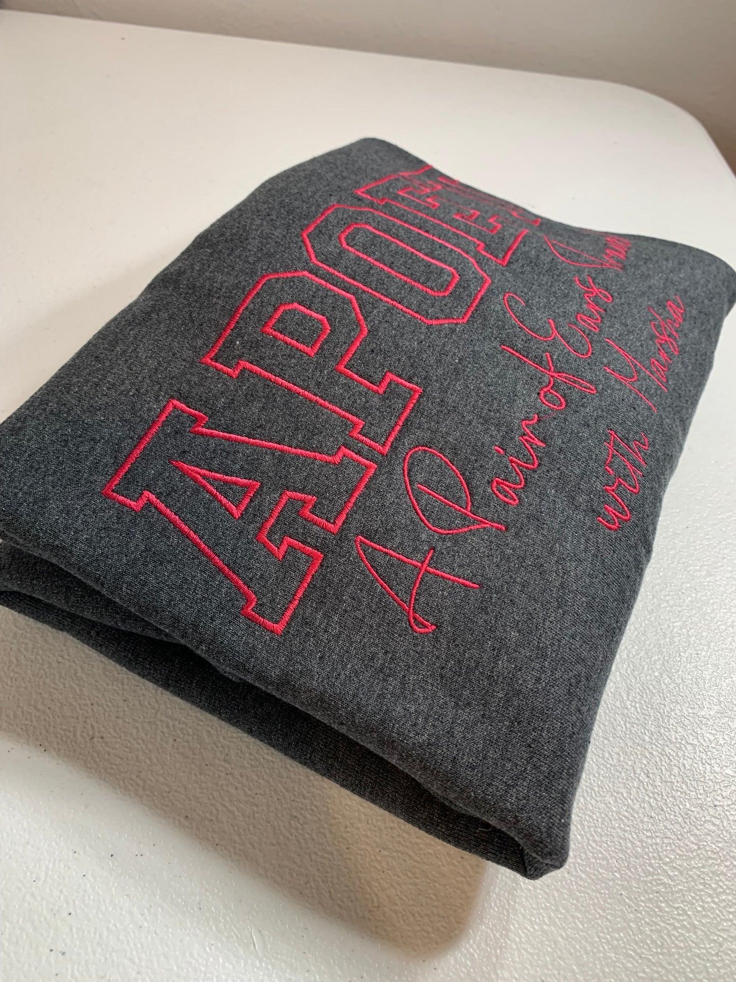 A Pair of Ears Travel Embroidered Crew Neck Sweatshirt