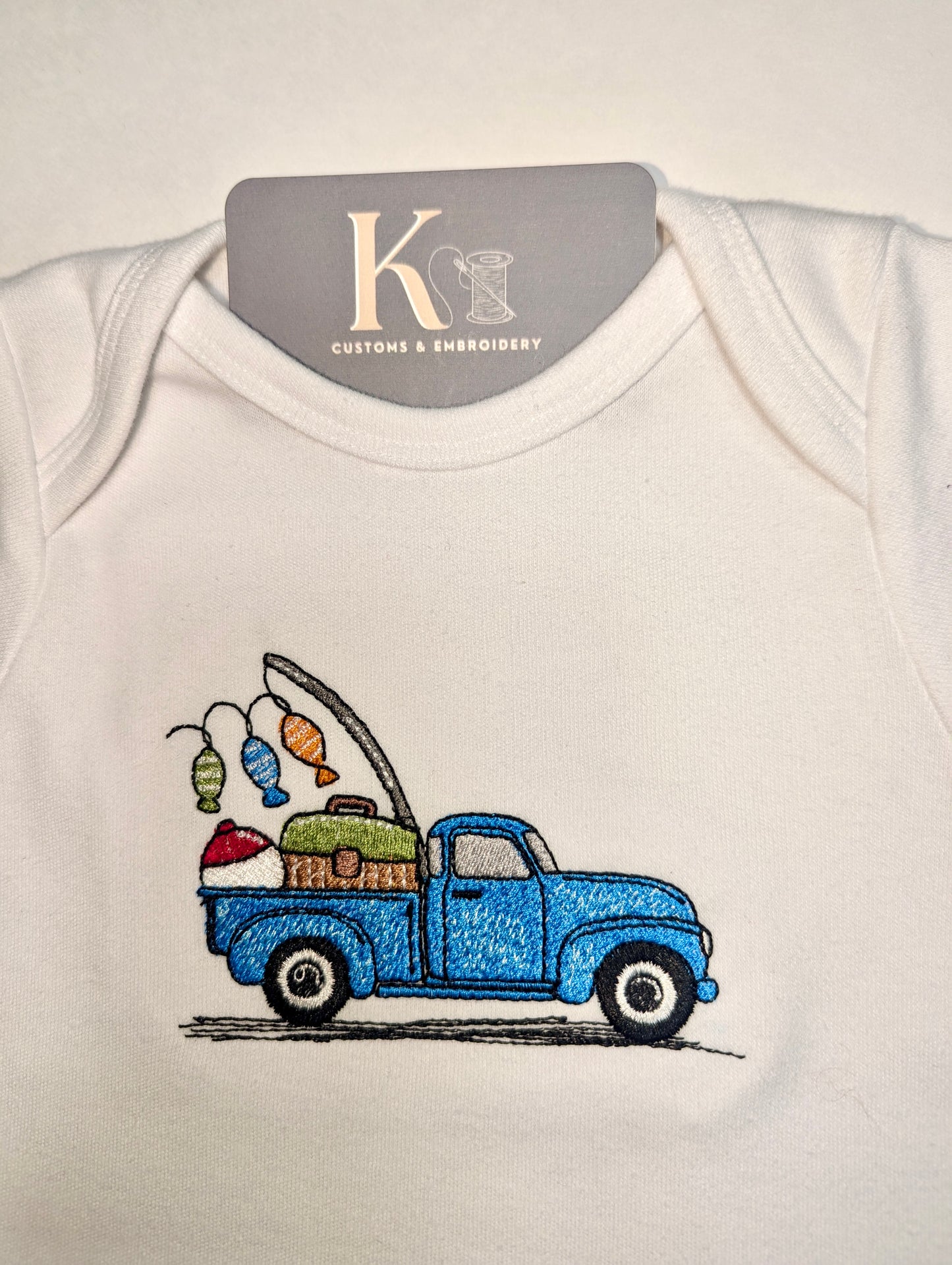 Fishing Truck Infant Onesie
