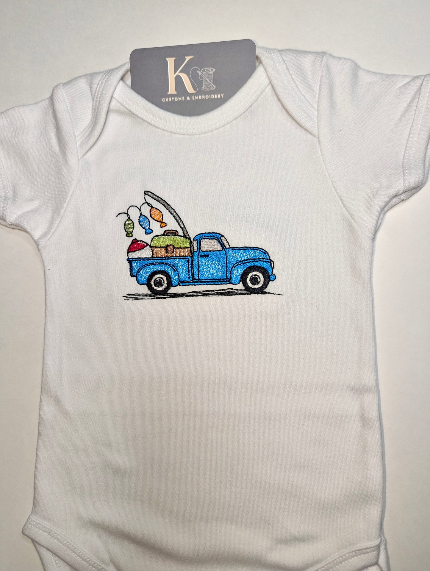 Fishing Truck Infant Onesie