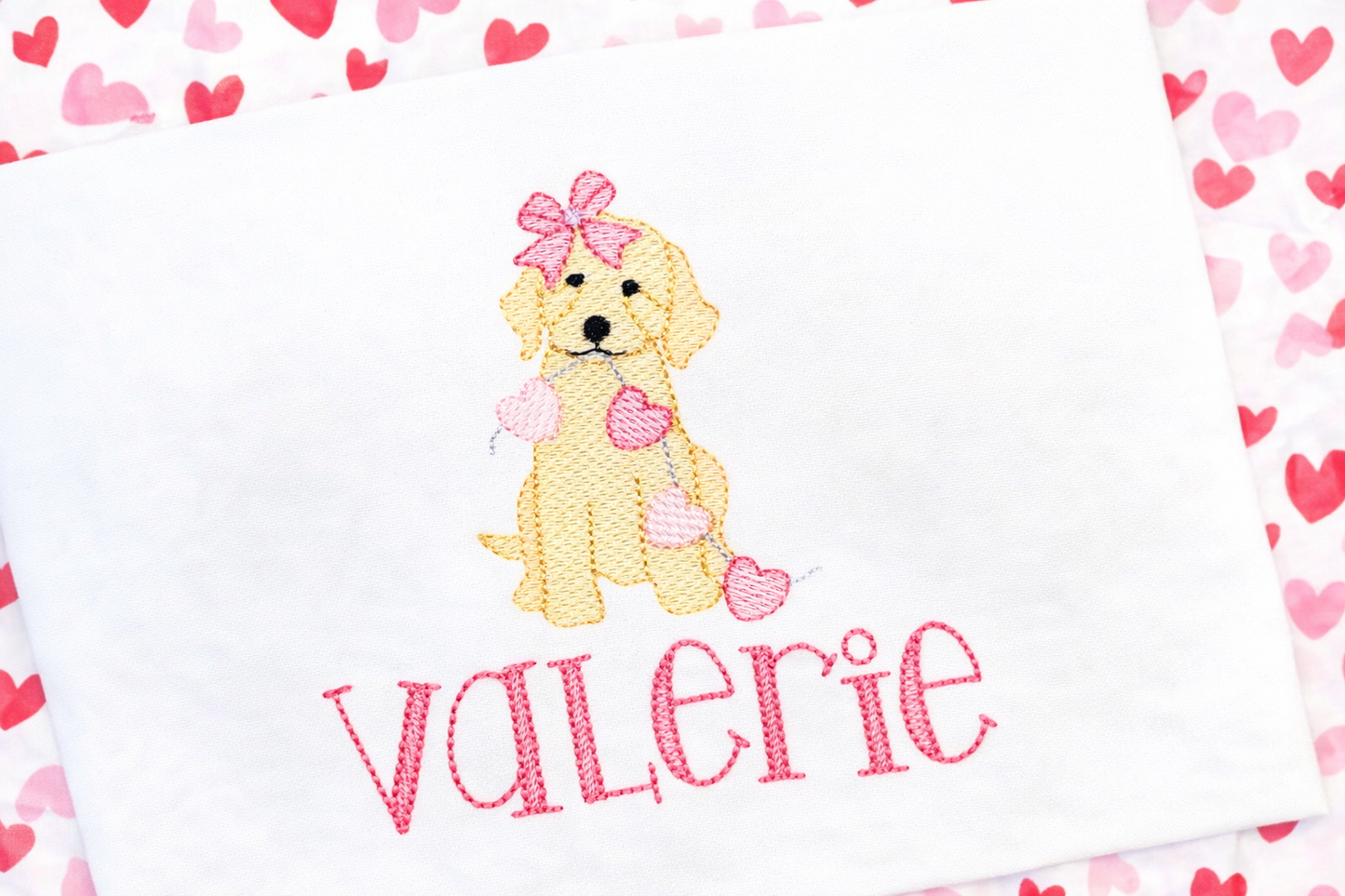 Valentines Puppy W/ Name