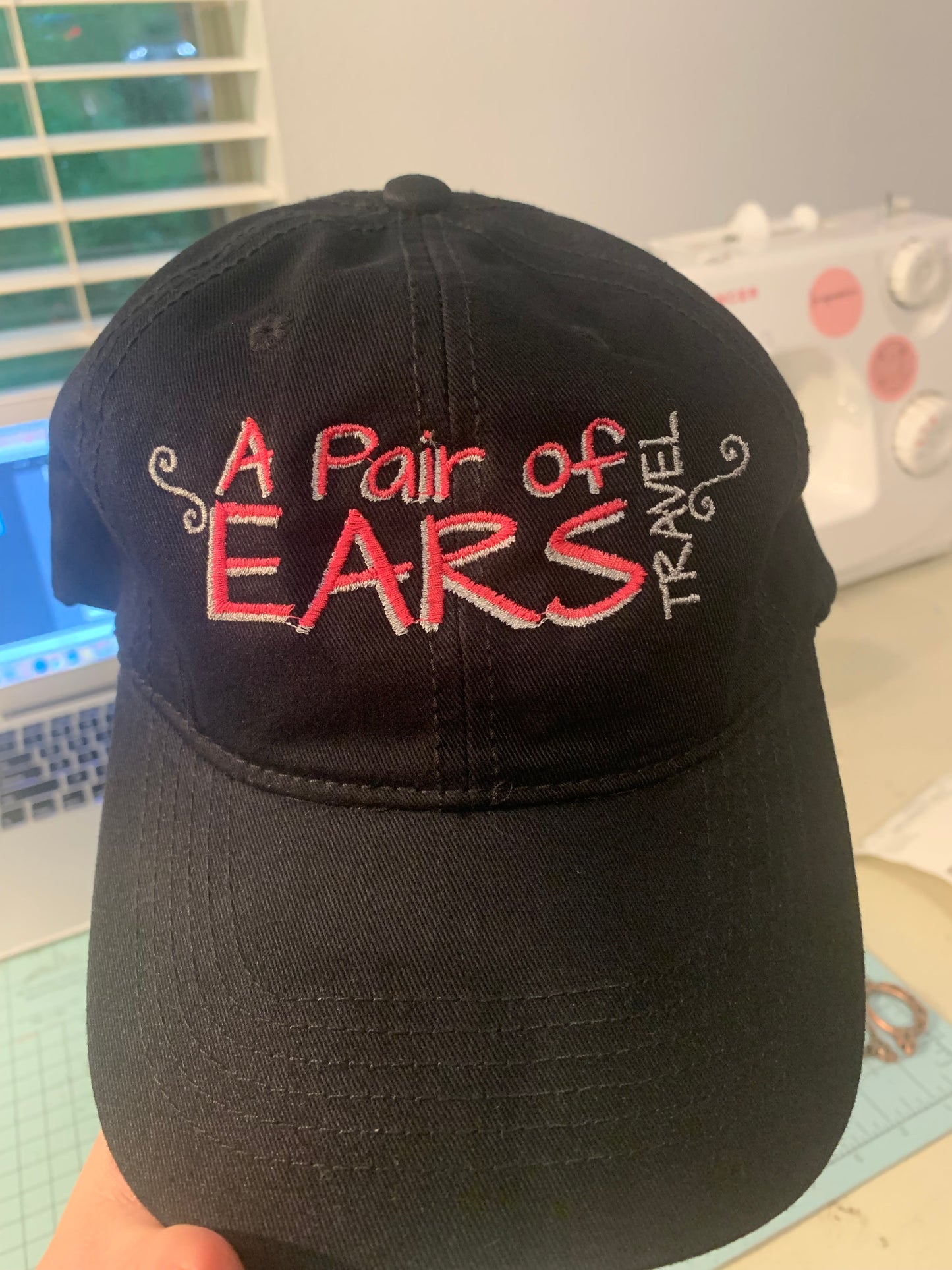 A Pair of Ears Travel Embroidered Hat